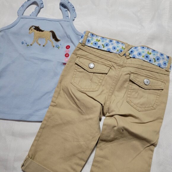 Gymboree Malibu Cowgirl NWT size 4 shirt & capri set. - Picture 2 of 5